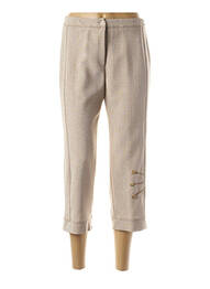 Pantacourt coupe droite beige GUY DUBOUIS femme