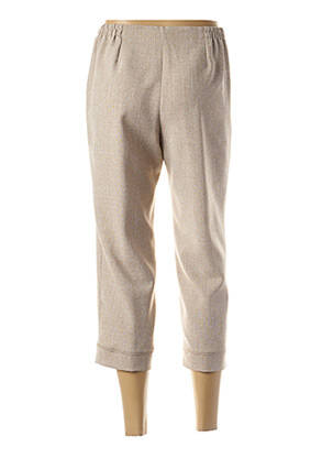 Pantacourt coupe droite beige GUY DUBOUIS femme