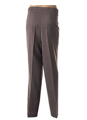Pantalon droit fermeture zippée sous rabat boutonné taille normale gris GUY DUBOUIS femme