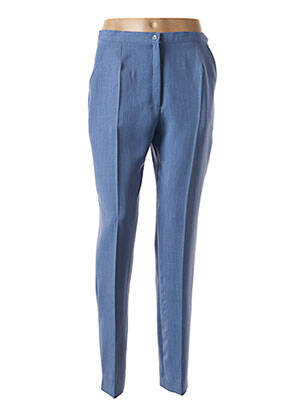 Pantalon droit taille élastique taille normale bleu FRANCE RIVOIRE femme