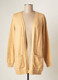 Gilet manches longues resserrée sur le bas beige ONLY femme