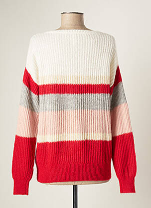Pull col v manches longues rouge I.CODE (By IKKS) femme
