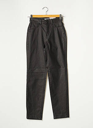 Pantalon droit stretch taille haute noir ONLY femme