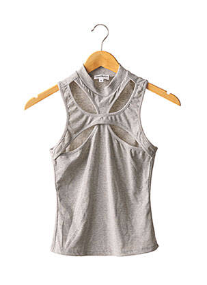 Débardeur coupe ajustée sans manche gris SUPERDOWN femme
