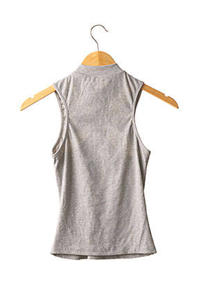 Débardeur coupe ajustée sans manche gris SUPERDOWN femme
