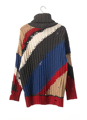 Pull tunique finition bords-côtes manches longues gris LALA femme