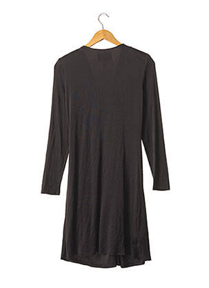 Robe mi-longue coupe fluide manches longues noir LES PETITES... femme
