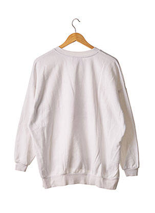 Sweat-shirt broderie manches longues blanc COCA-COLA femme