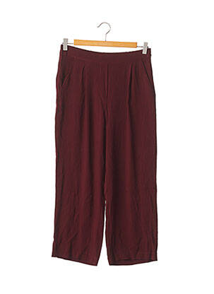 Pantalon droit tissage crêpe rouge MANGO femme
