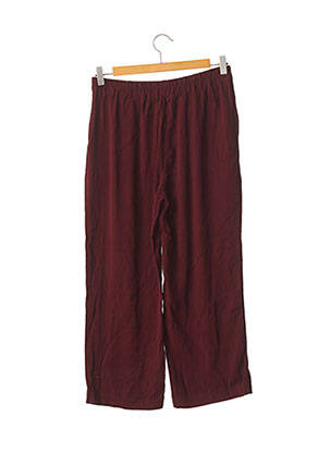 Pantalon droit tissage crêpe rouge MANGO femme