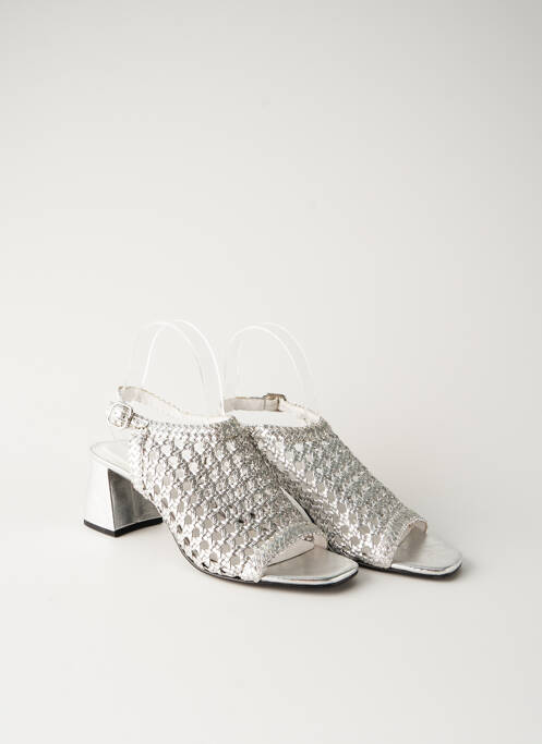 Sandales/Nu pieds gris WHAT FOR pour femme