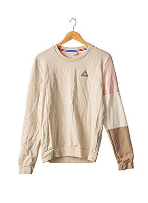 Sweat-shirt sérigraphie floquée manches longues beige LE COQ SPORTIF femme