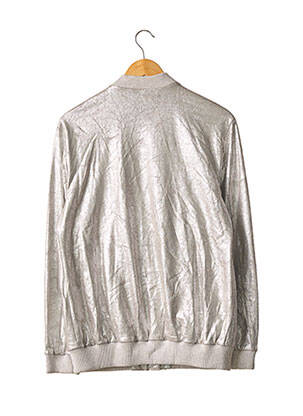 Blouson col v gris TRAFALUC femme