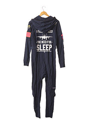 Combi-pantalon coupe cintrée manches longues bleu ONEPIECE femme