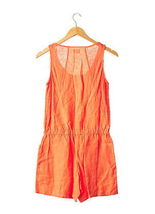 Combishort fermeture boutonnée sur le devant sans manche orange C'EST BEAU LA VIE femme