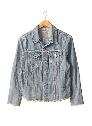 Veste casual coupe droite bleu REIKO femme