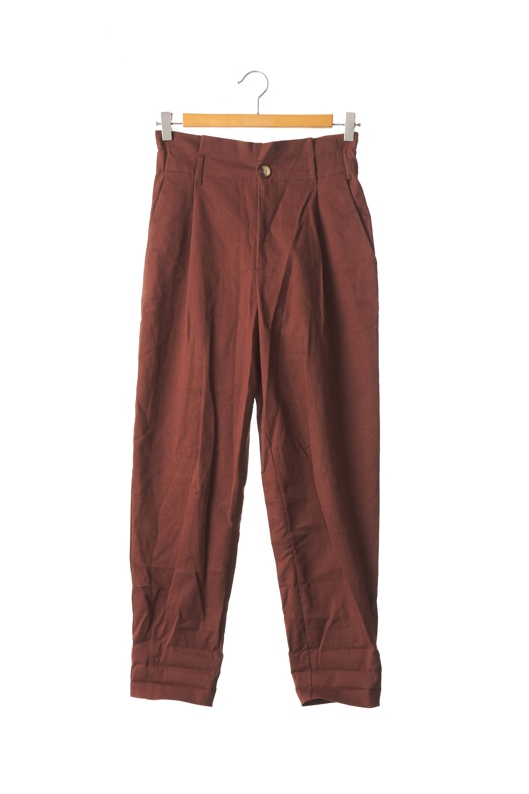 Zara Pantalons Larges Femme De Couleur Marron 1947956-marron - Modz