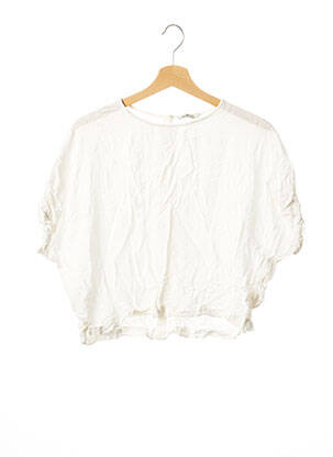Blouse manches courtes manches courtes blanc FRNCH femme