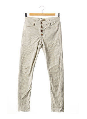 Pantalon slim taille haute taille haute blanc ISLOW femme