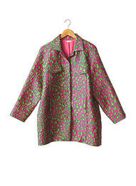 Manteau long poches sans capuche rose PAROSH femme