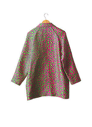 Manteau long poches sans capuche rose PAROSH femme