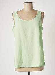 Top coupe fluide sans manche vert ONLY femme