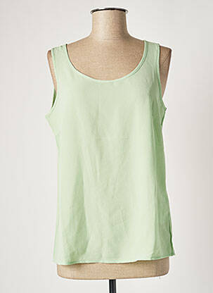 Top coupe fluide sans manche vert ONLY femme