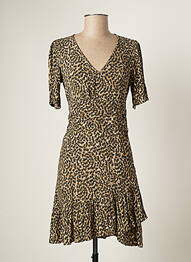 Robe mi-longue imprimé fantaisie manches courtes vert ONLY femme