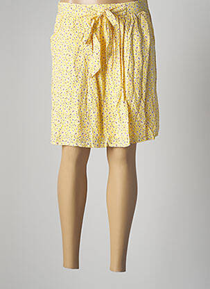 Jupe courte coupe droite jaune ONLY femme