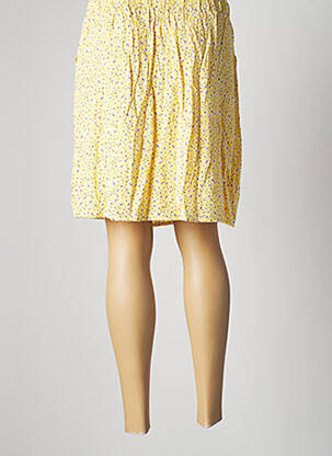 Jupe courte coupe droite jaune ONLY femme