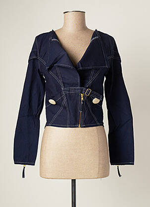 Veste en jean manches longues bleu CATY LESCA femme