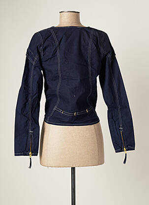Veste en jean manches longues bleu CATY LESCA femme