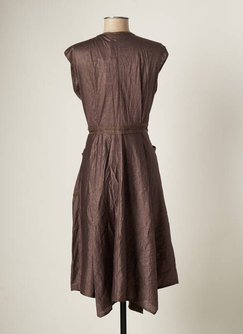 Manteau long marron BATISTAME pour femme