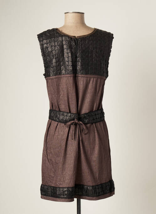 Robe courte marron BATISTAME pour femme