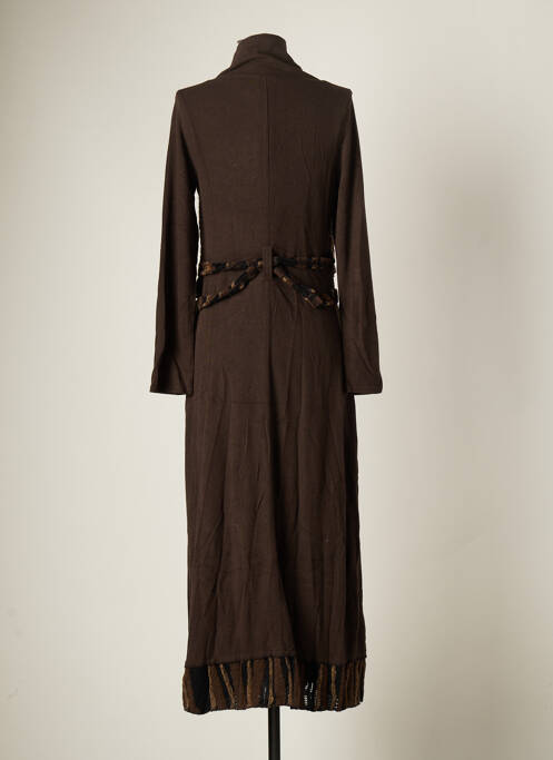 Robe longue marron CATY LESCA femme