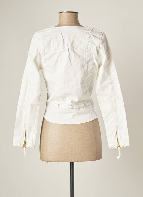 Veste en jean blanc CATY LESCA pour femme