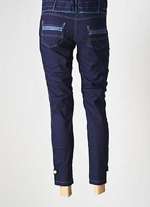 Pantalon 7/8 taille normale taille normale bleu CATY LESCA femme