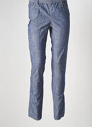 Pantalon chino taille normale taille normale bleu CATY LESCA femme