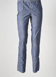Pantalon chino taille normale taille normale bleu CATY LESCA femme