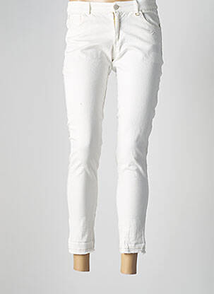 Jeans coupe slim slim taille normale blanc CATY LESCA femme