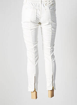 Jeans coupe slim slim taille normale blanc CATY LESCA femme