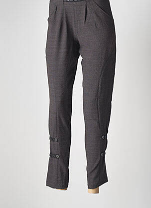 Pantalon 7/8 taille normale taille normale noir BATISTAME femme