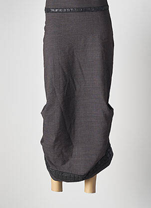 Jupe longue coupe droite noir BATISTAME femme