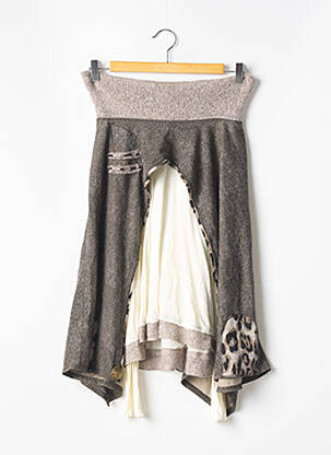 Jupe mi-longue noir CATY LESCA pour femme