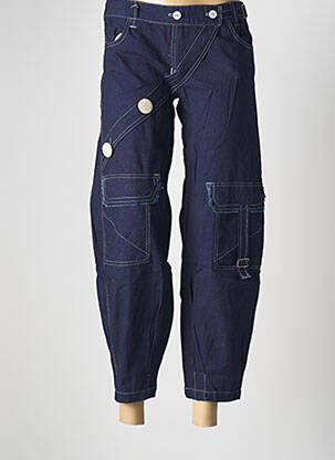 Pantalon 7/8 bleu CATY LESCA pour femme