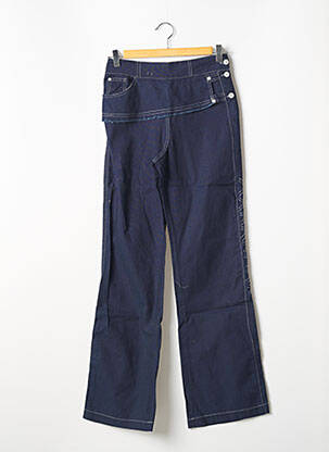 Pantalon droit bleu CATY LESCA pour femme