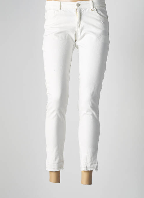 Jeans coupe slim blanc CATY LESCA pour femme