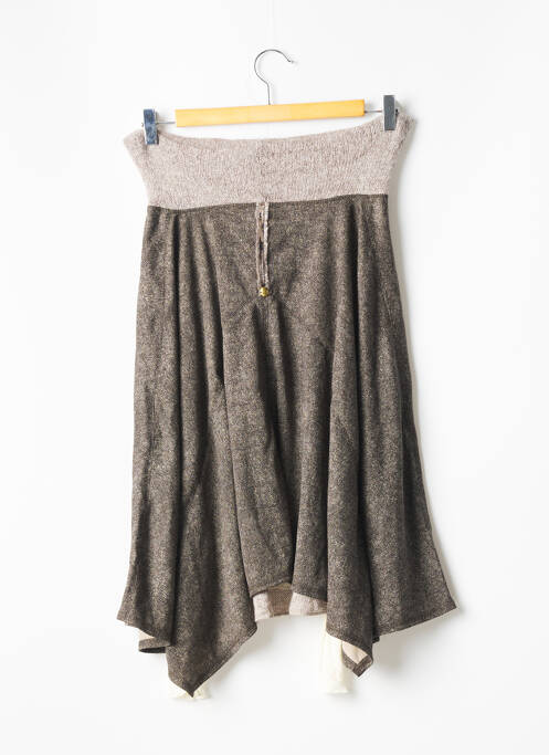 Jupe mi-longue noir CATY LESCA pour femme