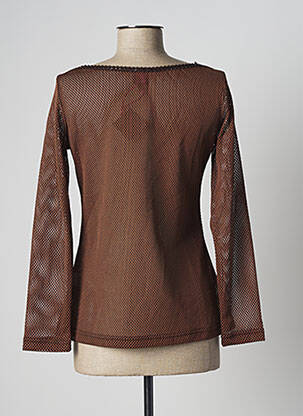 Top stretch manches longues marron LO! LES FILLES femme