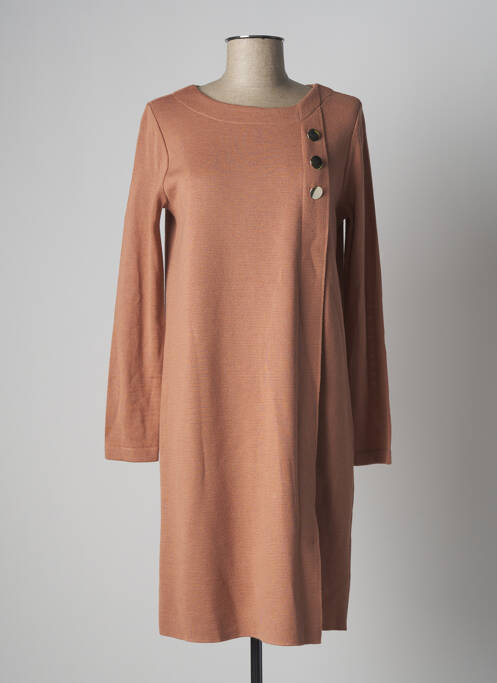 Robe mi-longue marron MARIA BELLENTANI pour femme